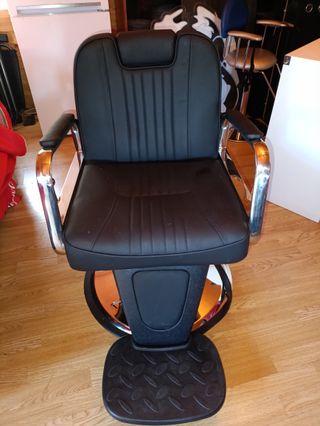 Silla de Barbero Negra Nueva