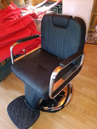 Silla de Barbero Negra Nueva