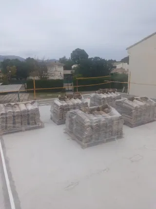 Tejas de cerámica para tejado.