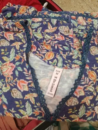 Ropa Pakistán India Bordada Rosa Blanco