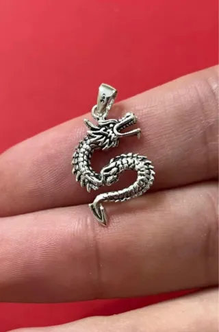 Detallado Colgante Dragón Plata De Ley 925