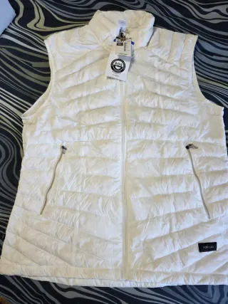 Chaleco Forclaz acolchado blanco Talla XL