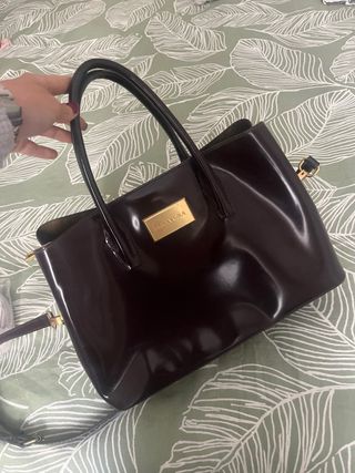 Bolso Bimba y Lola charol granate