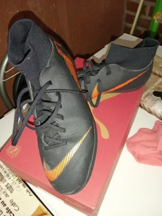 Zapatillas Futbol Sala Nike Hombre Negro/Naranja