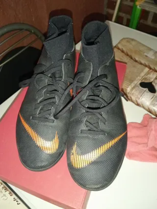Zapatillas Futbol Sala Nike Hombre Negro/Naranja