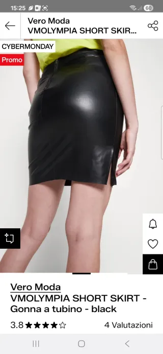 Minigonna in ecopelle