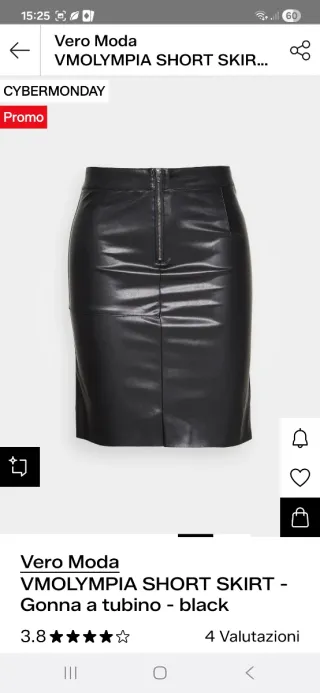 Minigonna in ecopelle