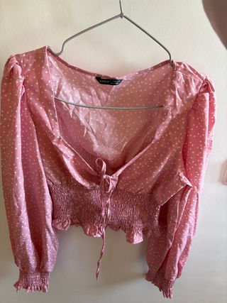 Blusa rosa Shein lunares M