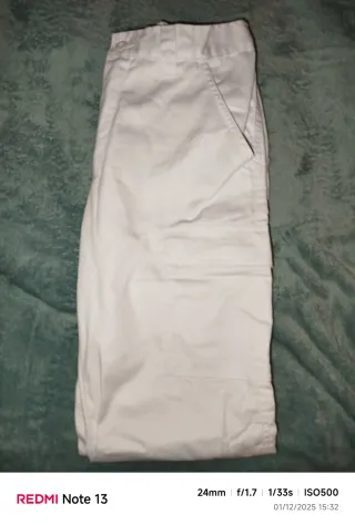 Pantalón de trabajo blanco