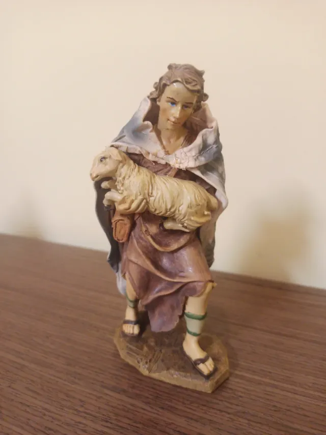 Figura pastor Belén Gloria in excelsis Deo 15 cm