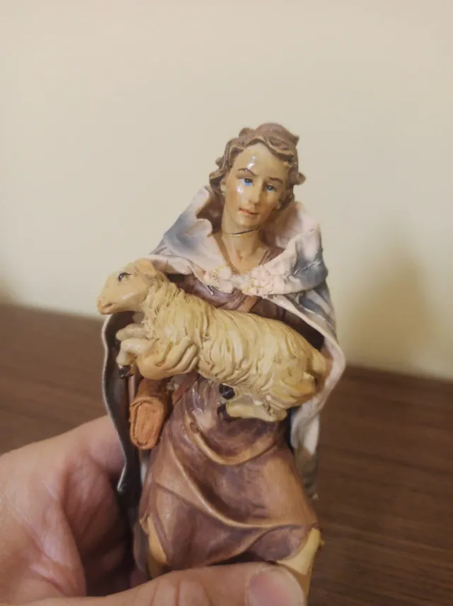 Figura pastor Belén Gloria in excelsis Deo 15 cm
