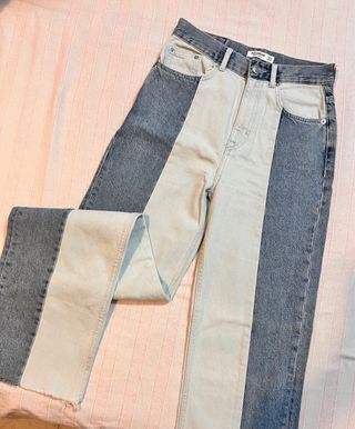 Jeans bicolore Pull&Bear taglia XS