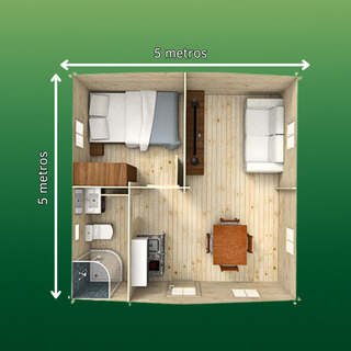 Bungalow 25m2 1 hab. ¡Extras Incluidos!