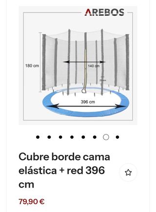 Cubre borde y red para cama elástica 396 cm
