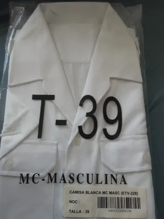 Camisa Blanca Militar MC T-39 Talla 39