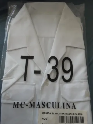 Camisa Blanca Militar MC T-39 Talla 39