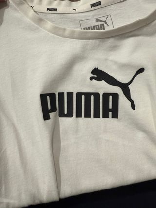 Camiseta Puma Blanca Logo Banda Lateral