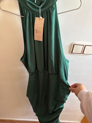 Vestido verde de fiesta muy elástico