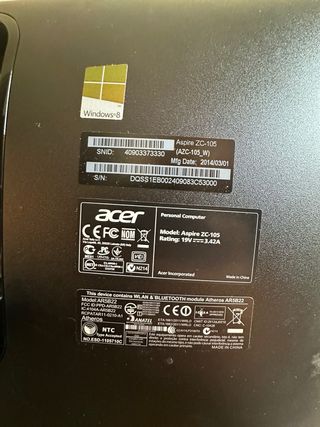 Ordenador de sobremesa Acer negro