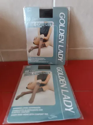 2 Paquetes Medias Mini Golden Lady 20 Den