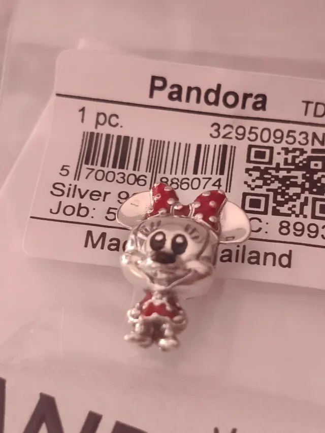 Charm Minnie Mouse Pandora Plata 925