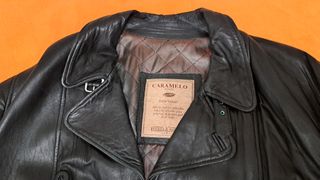Chaquetón de Piel Caramelo Negro