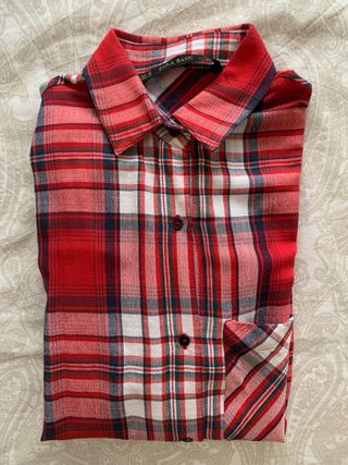 Camisa Zara cuadros roja