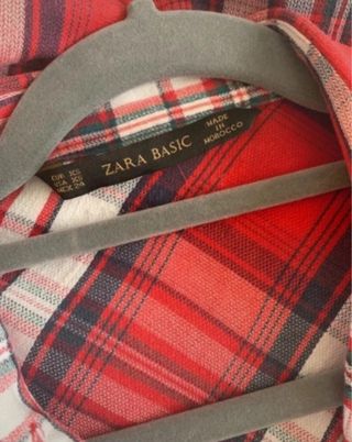 Camisa Zara cuadros roja