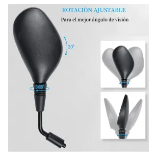 Espejo Retrovisor Moto Negro