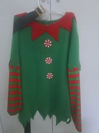 Disfraz pareja Elfo Talla L/Elfa Talla M adulto