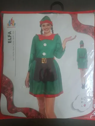 Disfraz pareja Elfo Talla L/Elfa Talla M adulto