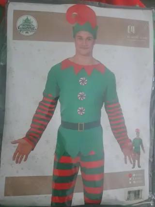 Disfraz pareja Elfo Talla L/Elfa Talla M adulto