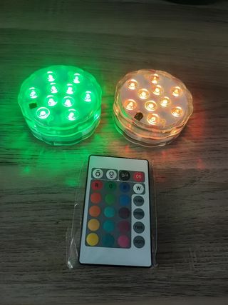 2 Pz Luce Piscina Impermeabile Subacquea 10 LED IT