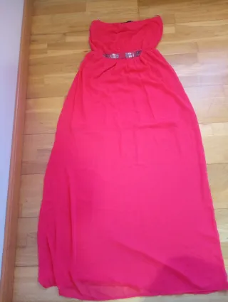 Vestido fiesta Zara rosa talla L