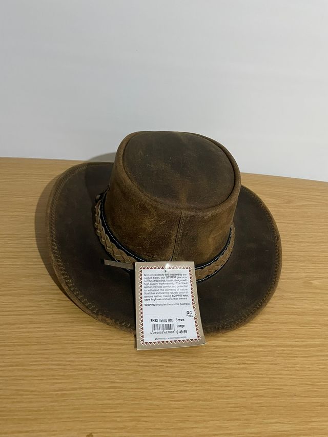 Sombrero Scippis Irving Piel Marrón Talla L