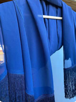 Bolso de mano Chula con foulard azul marino