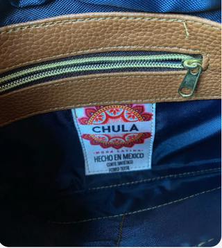 Bolso de mano Chula con foulard azul marino