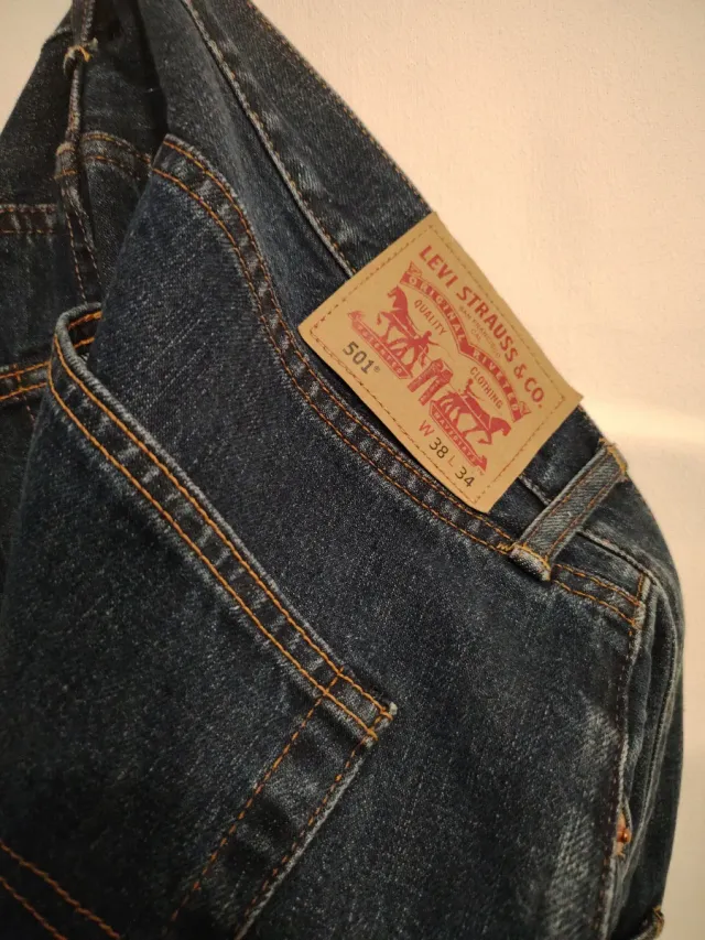 Pantalones Vaqueros Levi's 501 Azul Talla L 38/34