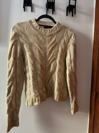 Jersey Mango trenzado brillo dorado Talla M