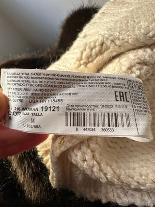 Jersey Mango trenzado brillo dorado Talla M