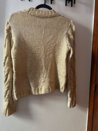 Jersey Mango trenzado brillo dorado Talla M