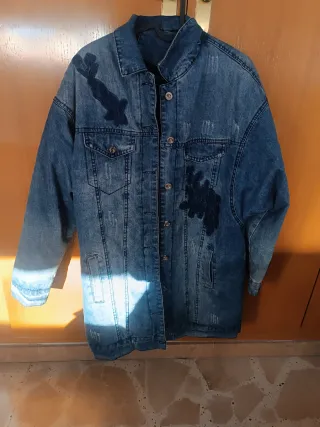 Chaqueta tejana 3/4 con forro de pelo