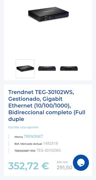 Switch TRENDnet TEG-30102WS 10 puertos 2.5G + 10G SFP+