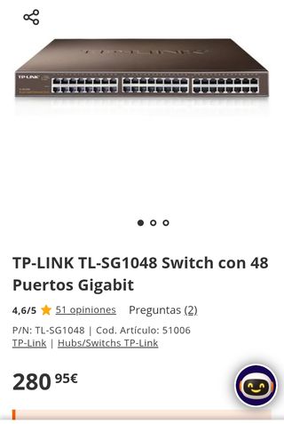 TP-LINK TL-SG1048 Switch 48 Puertos Gigabit