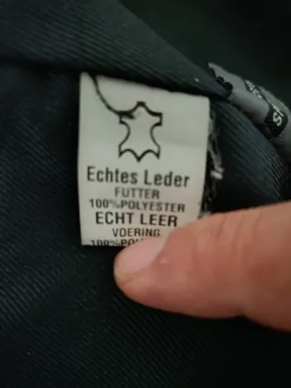 Chaqueta cuero auténtico L Medidas indicadas