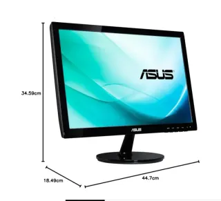 Asus VS197DE - Monitor, 1366 x 768 LED, 5 ms Negro