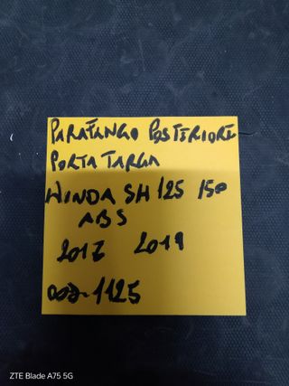 parafango posteriore porta targa honda sh 125 150