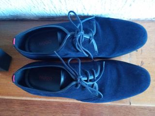 Sapatos Hugo Boss camurça azul marinho tam 42