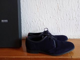 Sapatos Hugo Boss camurça azul marinho tam 42
