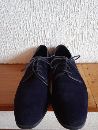 Sapatos Hugo Boss camurça azul marinho tam 42
